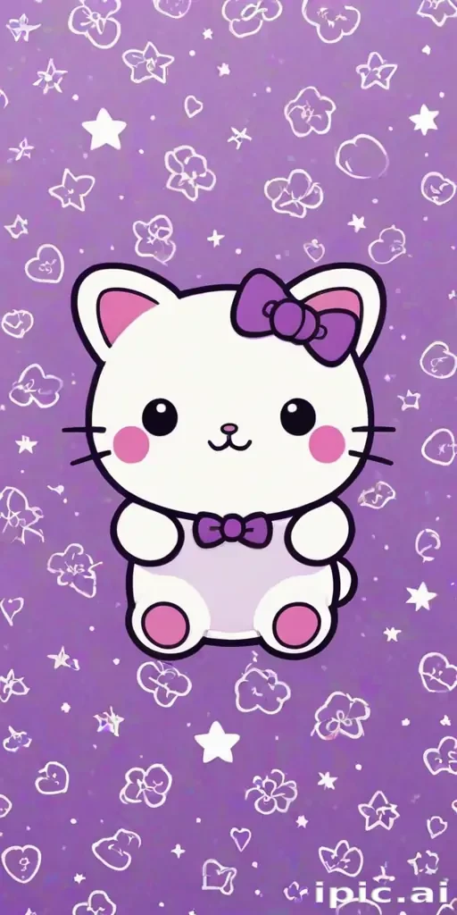 kawaii purple wallpaper