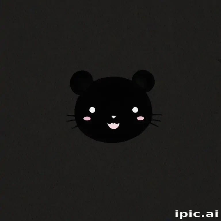 black wallpaper cute