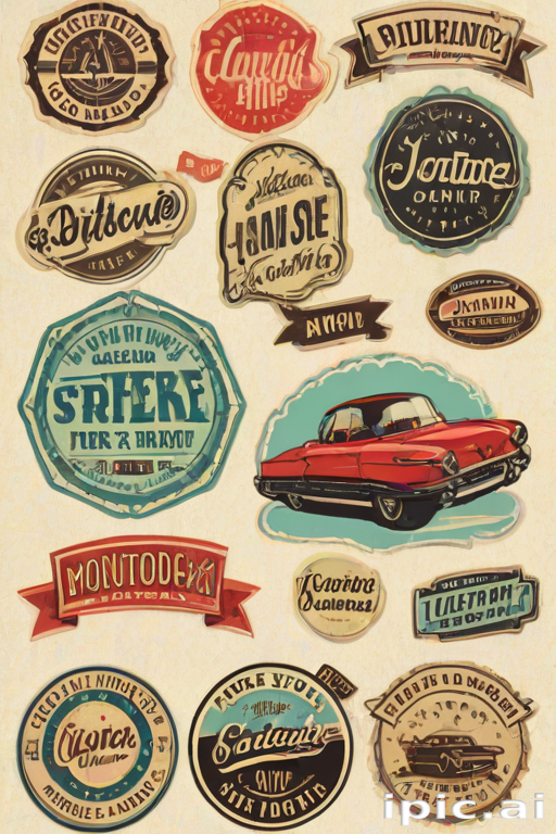 vintage stickers png