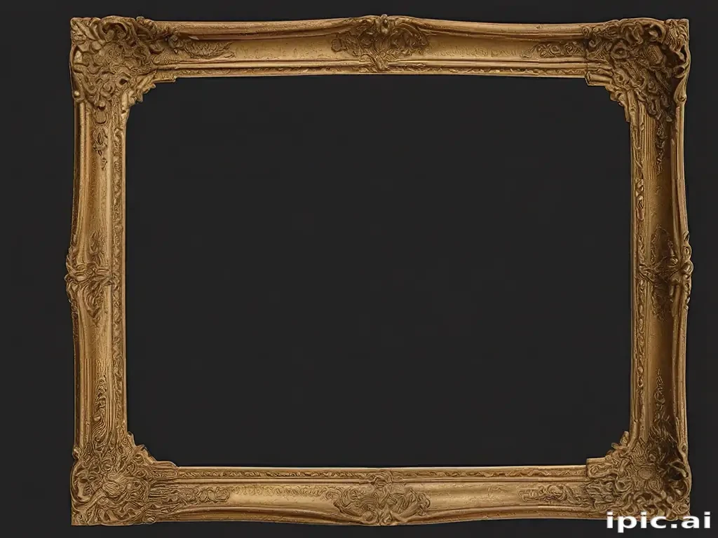 golden frame png transparent