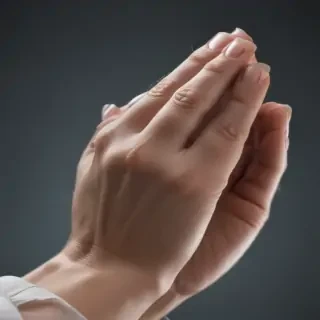 praying hands transparent