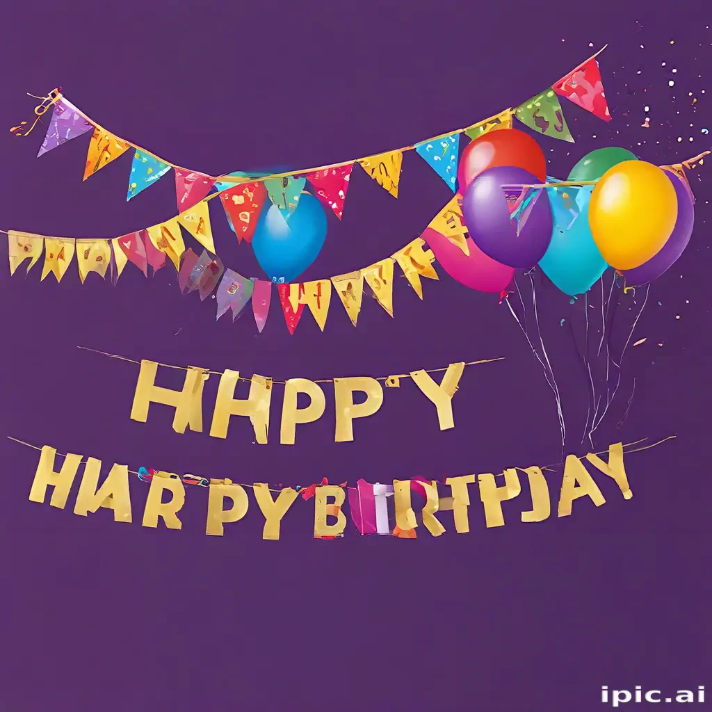 happy birthday banner png
