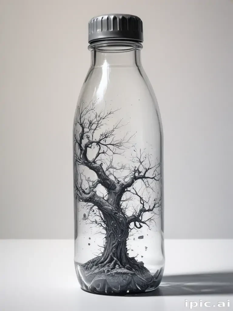 water bottle drawing