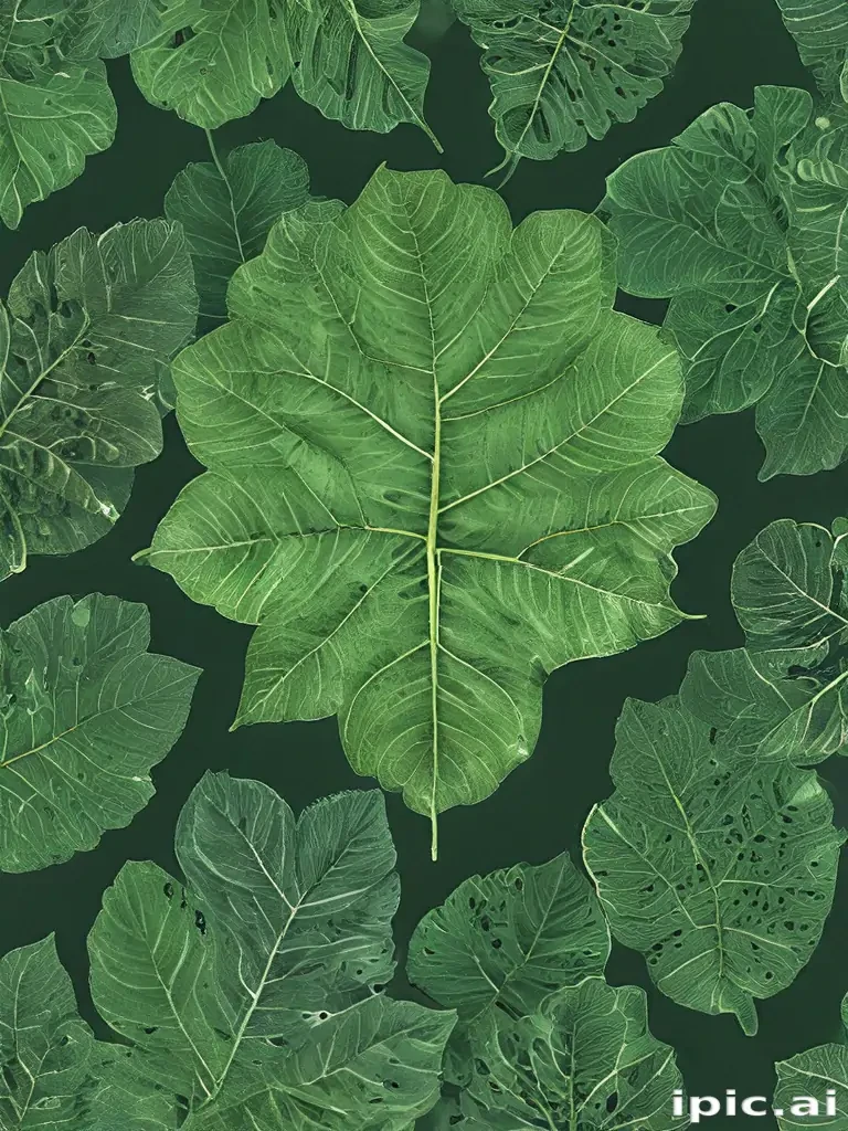 green leaf design