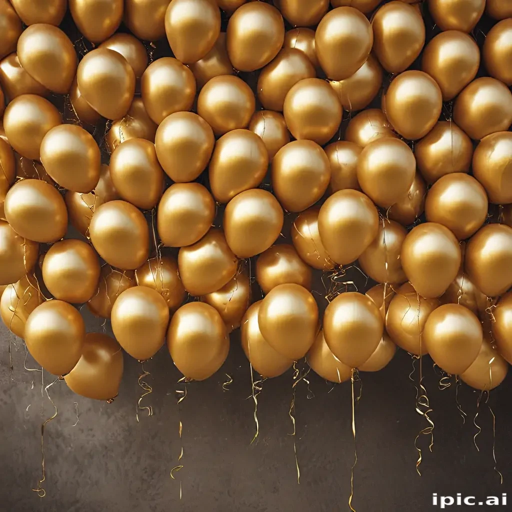 golden balloons
