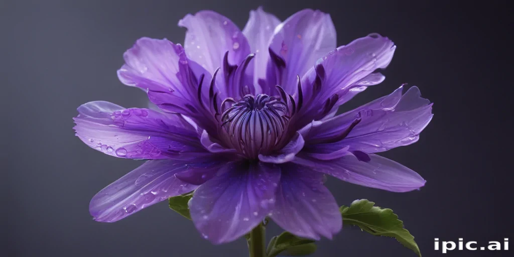 transparent purple flower