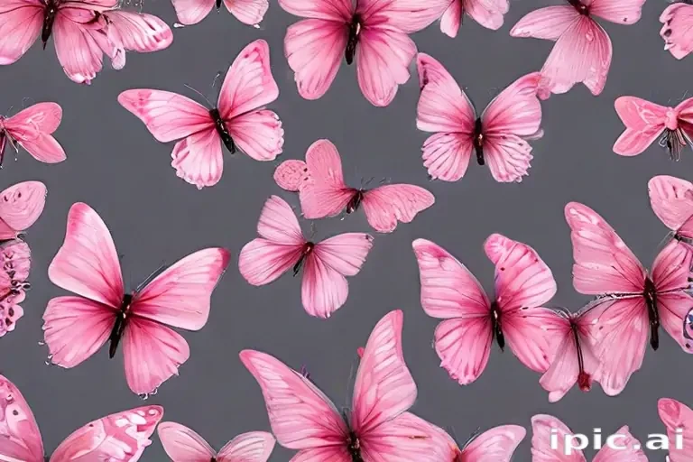 pink butterflies png