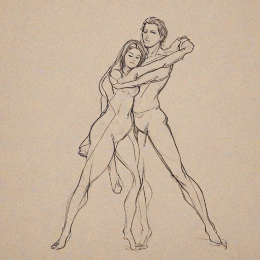 couple drawing poses