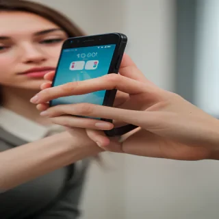 holding a phone