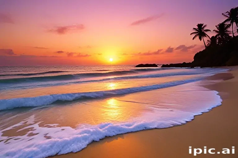 sunset wallpaper beach
