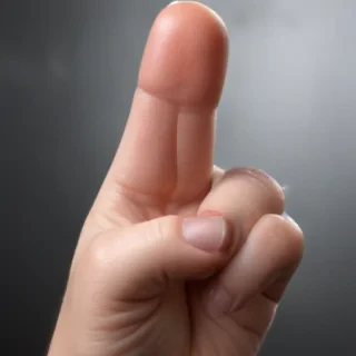 middle finger transparent