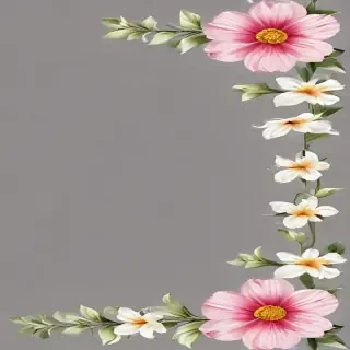 flower border transparent