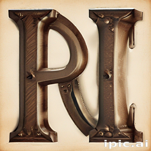 Transitional Metallic Letters R Intricately Designed Metal Letter R with Decorative Elements and Textures