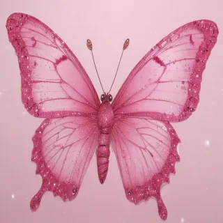 glitter pink butterfly wallpaper