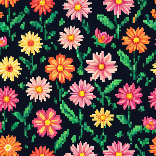 pixel flowers
