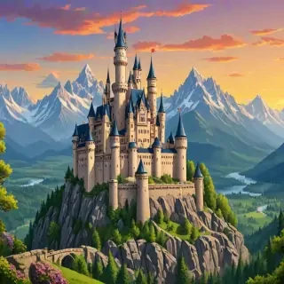 castle in cartoon