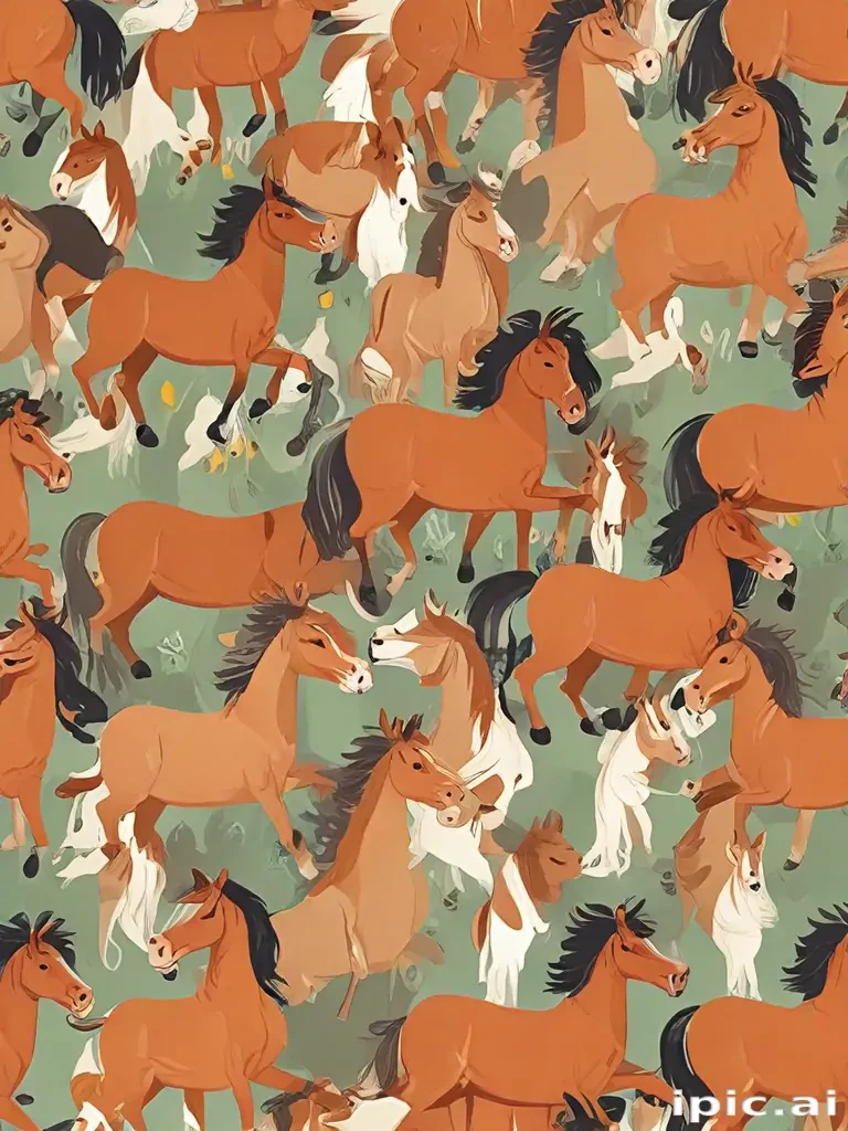 horses cartoon