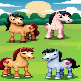 cartoon horses