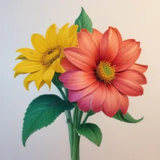 flower color drawings