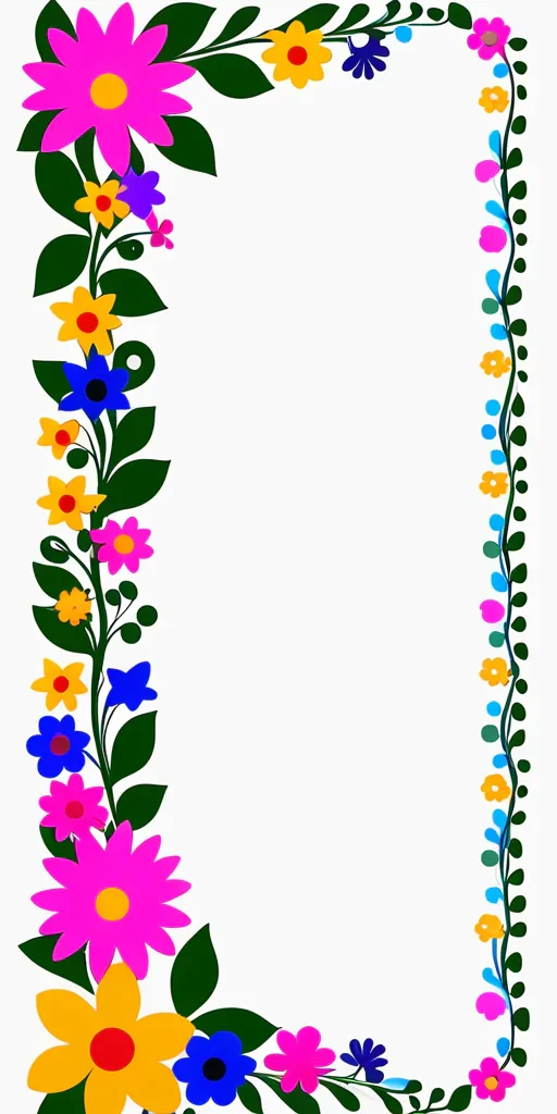 flowery border clipart
