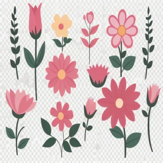 flowers clip art transparent background