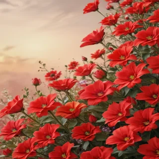 flower background red