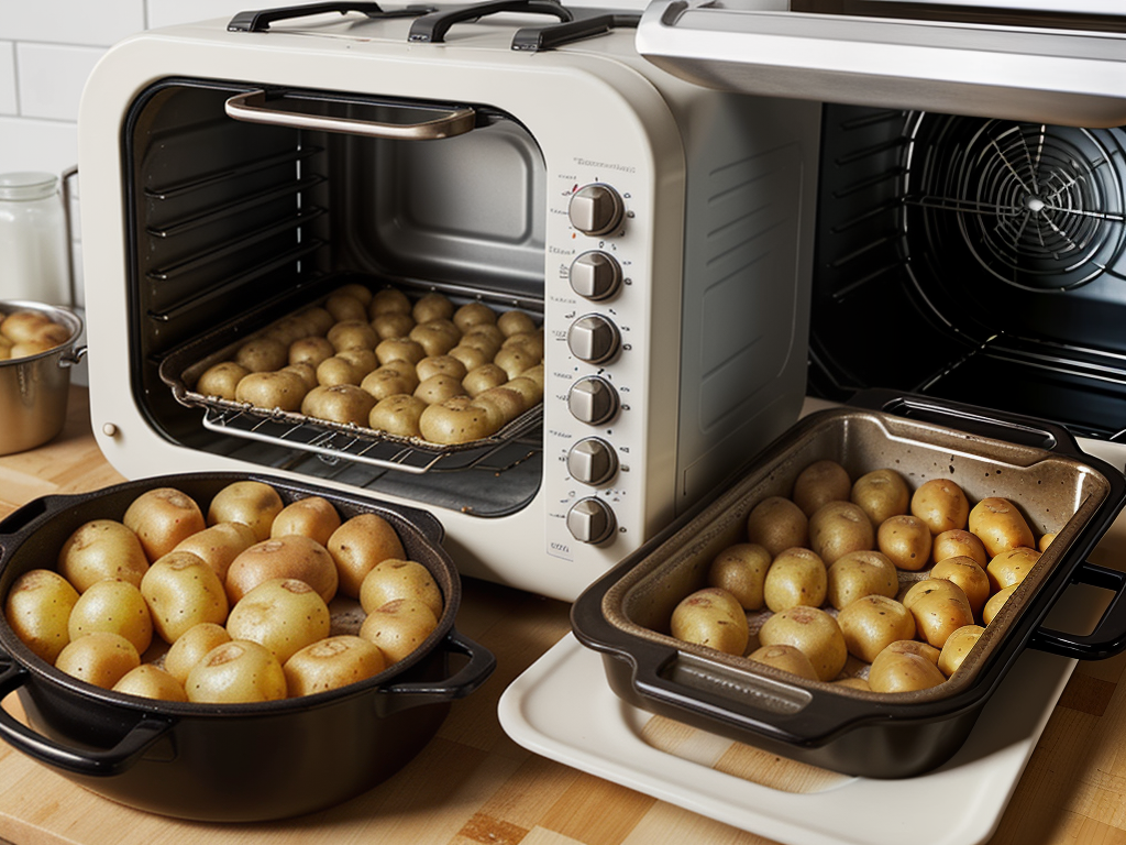 baking potatoes in a convection oven