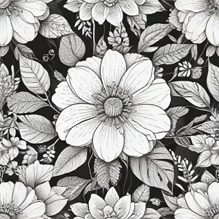flower line art