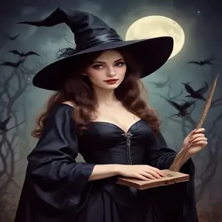 vintage witch art