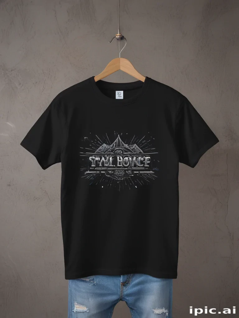 mockup tshirt black