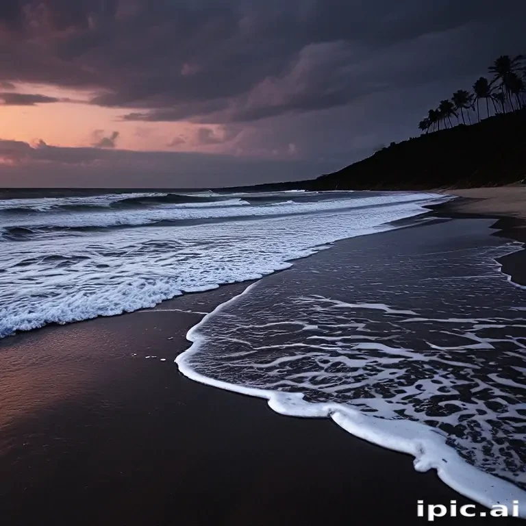 dark beach wallpaper