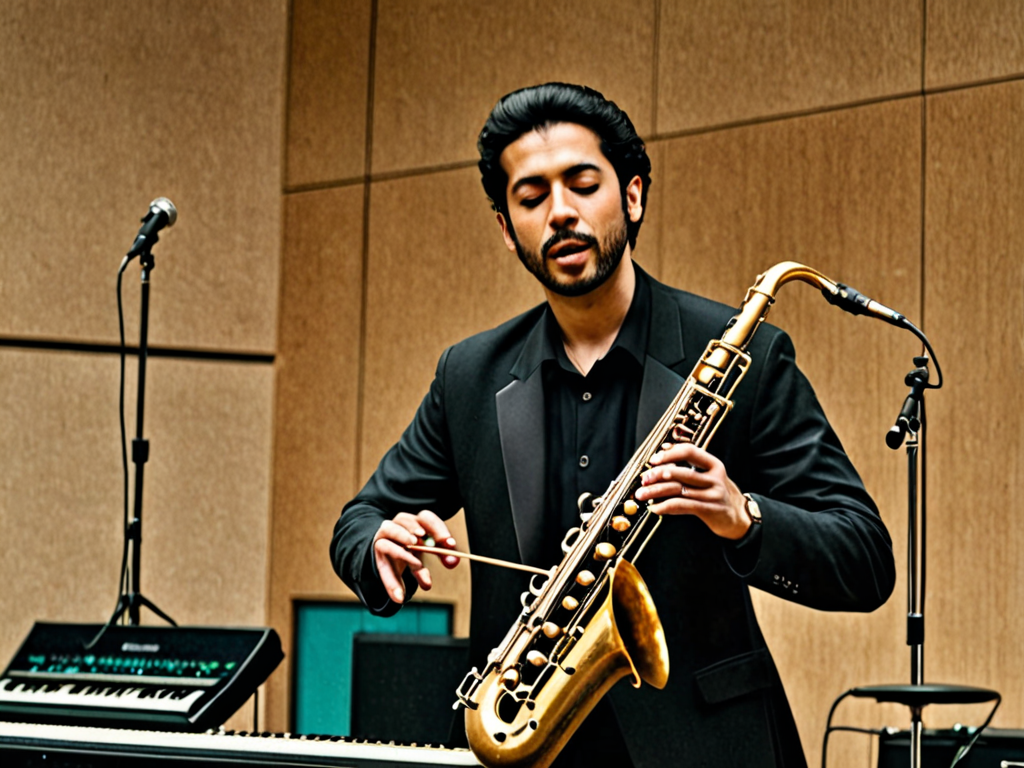 Multi Instrument Person a mAN PLAYING SEVERAL INSTRUMENTS AT THE SAME TIME