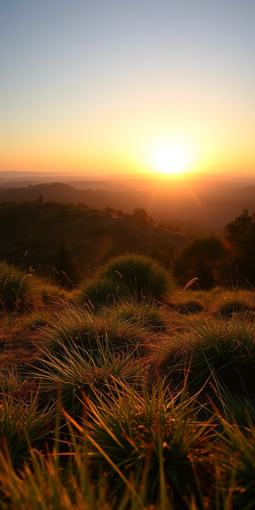 Capture a high-resolution image of a serene landscape during golden hour with soft lighting, using a DSLR camera set to f/8 aperture, ISO 200, and a shutter speed of 1/100 sec, from a low-angle perspective to highlight foreground details and create depth.