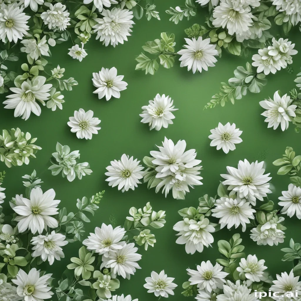 green and white background