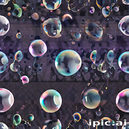 Colorful Water Droplets Reflecting Light on a Dark Background Surface