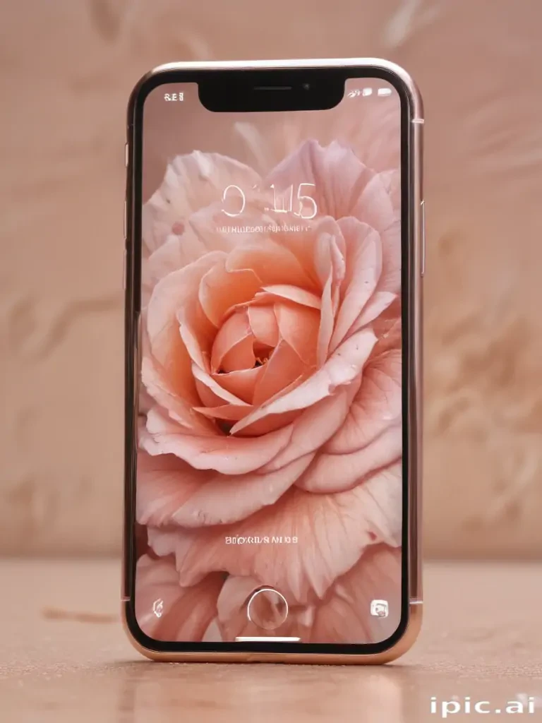 rose gold iphone screensaver