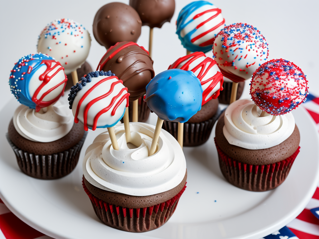 fourth of july cake pops
