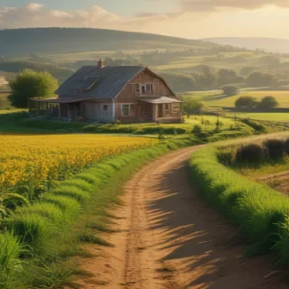 background of a farm