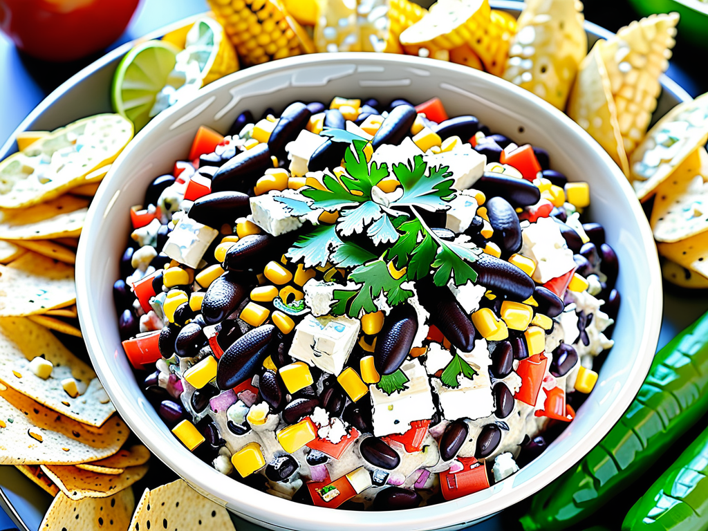 feta black bean corn dip