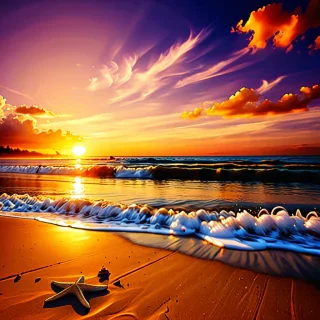 sunset on the beach backgrounds