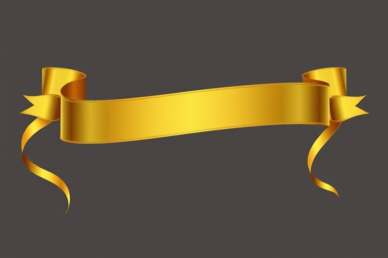 gold ribbon clipart