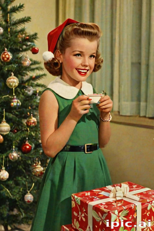 retro christmas image