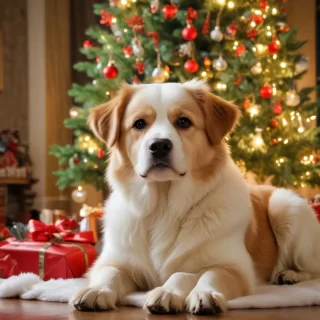 wallpaper christmas dog