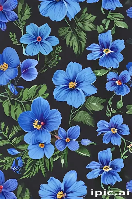 blue flowers png