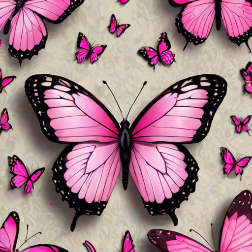 cute pink butterfly wallpaper