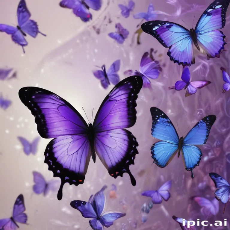 purple butterflies