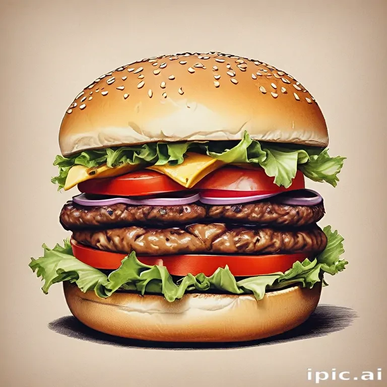 hamburger drawing