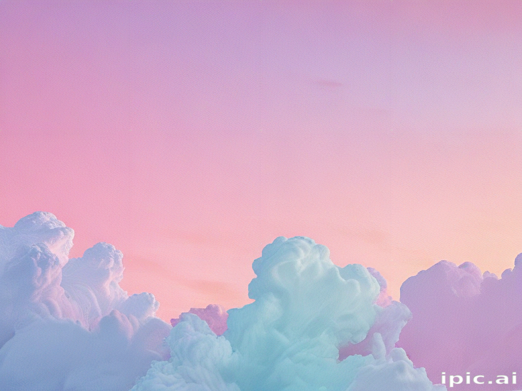 Serene Sky at Dusk with Soft Clouds in Gentle Pastel Hues