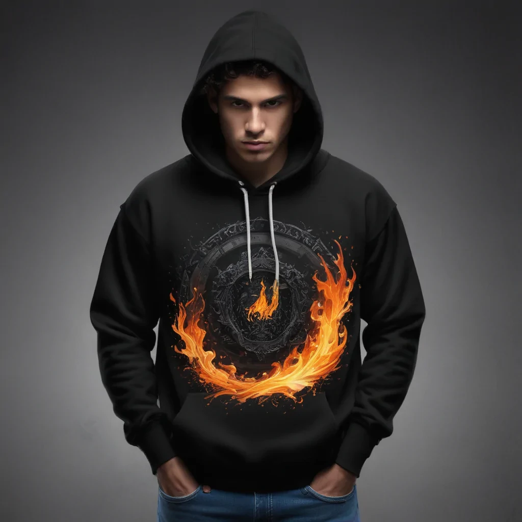 black hoodie mock up