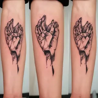i love you sign language tattoo